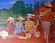 Saleswoman at Borobodur by Asienreisender